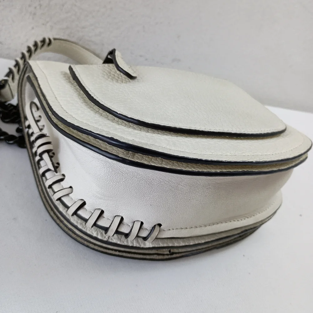 Coach Rip n Repair Shadow Crossbody 36976 Parchment Leather, Black Copper in EUC